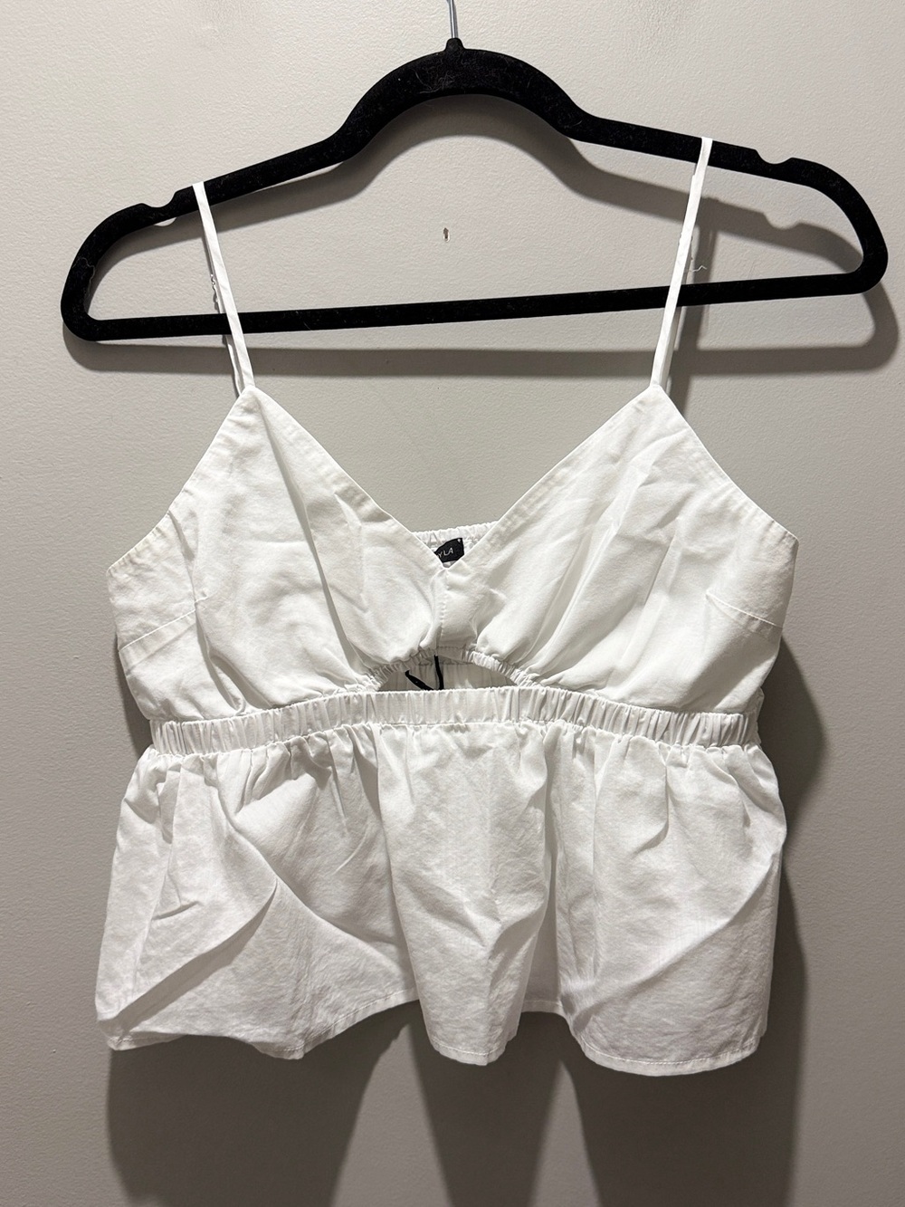 Cotton Candy Cammy Peplum Tank -
White - Picture 2 of 5